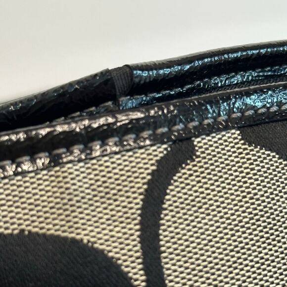 Vintage Y2K Coach Black and Gray Monogram Shoulder Bag - Picture 5 of 8